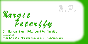 margit peterffy business card